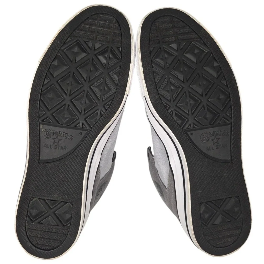 Converse All Star High Street Sneakers Mens 11 Gray White Mid Top Canvas Shoes - Picture 8 of 9